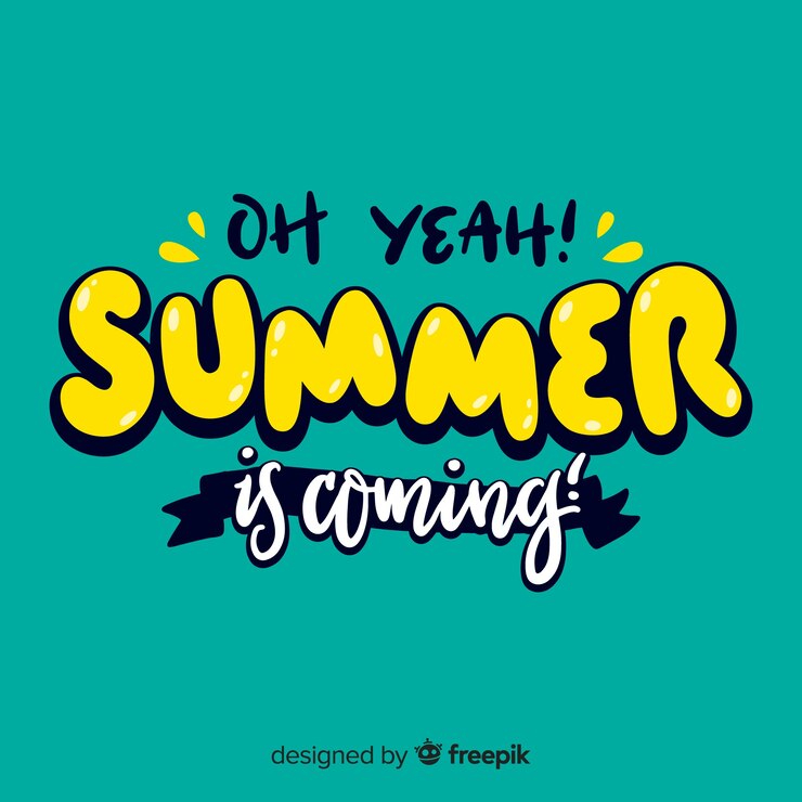 Vector gratuito fondo verano caligráfico