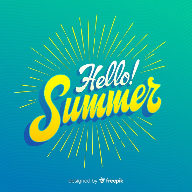 Vector gratuito fondo verano caligráfico