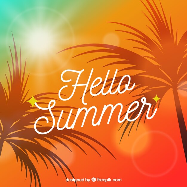 Fondo de verano con colores cálidos