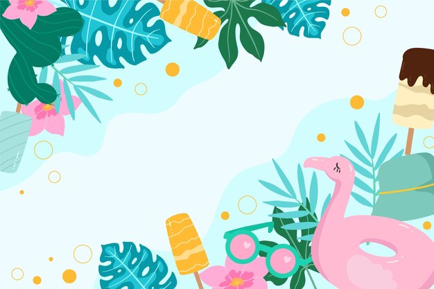 Fondo de verano colorido para el zoom