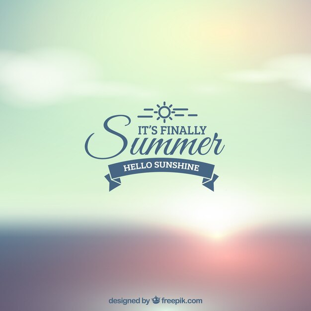 Fondo de verano desenfocado