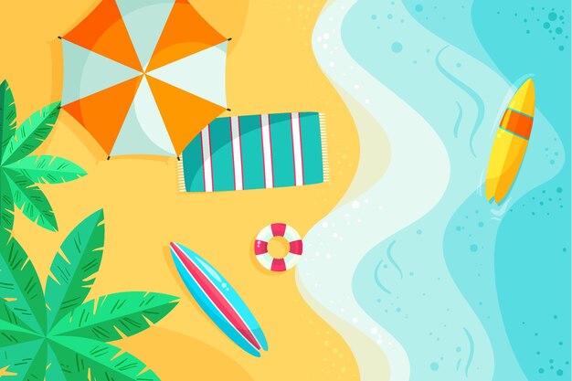 Fondo de verano dibujado a mano para videollamadas