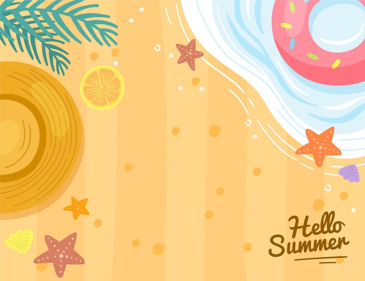 Vector gratuito fondo de verano dibujado a mano para videollamadas