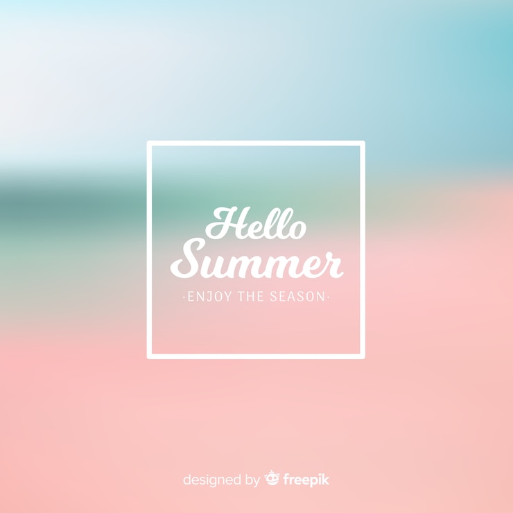 Vector gratuito el fondo del verano está borroso.