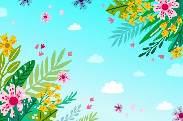 Fondo de verano con flores