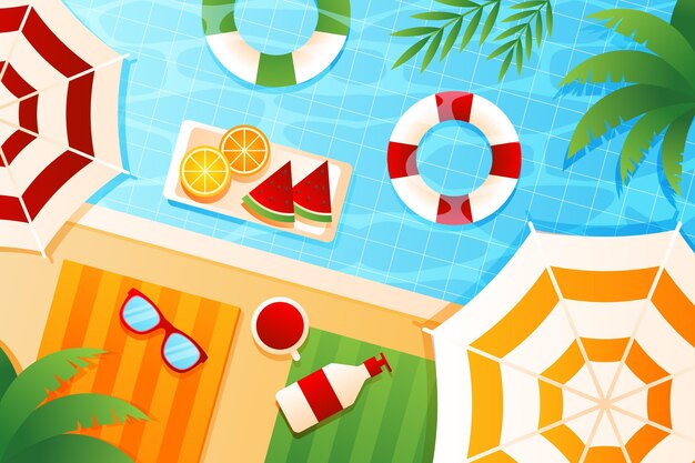Fondo de verano en gradiente para videoconferencias