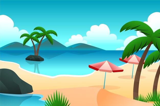 Fondo de verano en gradiente para videoconferencias