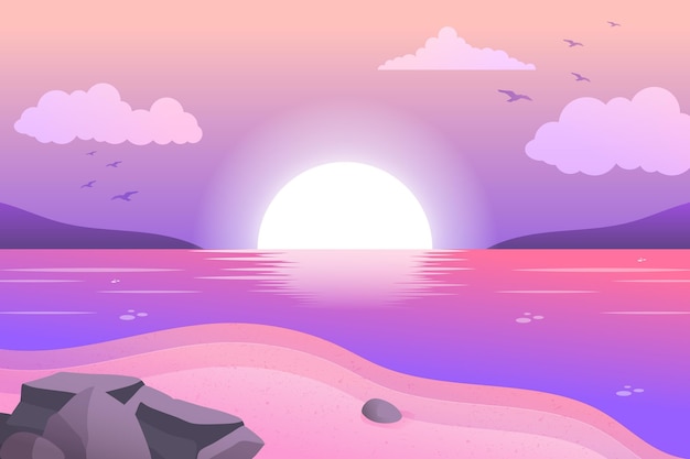 Fondo de verano en gradiente para videoconferencias