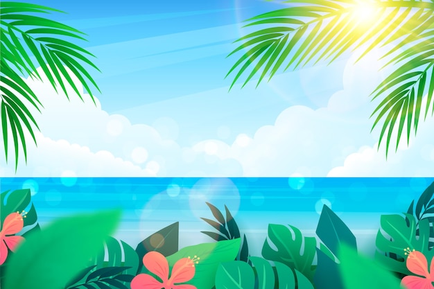 Fondo de verano en gradiente para videoconferencias