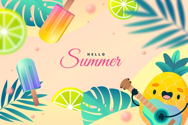Fondo de verano en gradiente