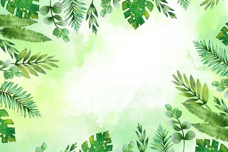 Vector gratuito fondo de verano de hojas tropicales acuarela pintada a mano
