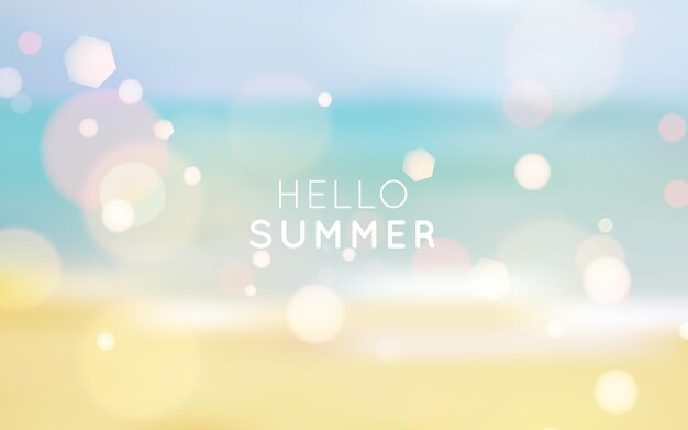Fondo de verano infierno con efecto bokeh