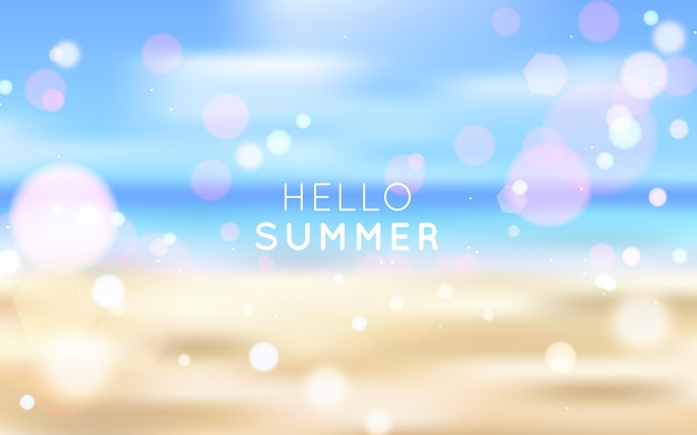 Fondo de verano infierno con efecto bokeh