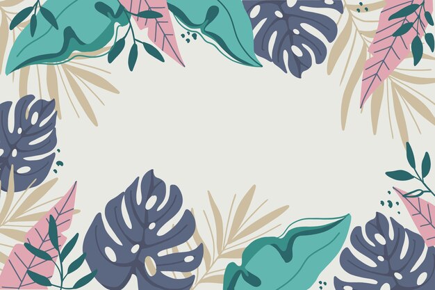 Fondo de verano plano orgánico para videollamadas.