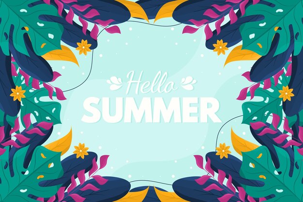 Fondo de verano plano orgánico