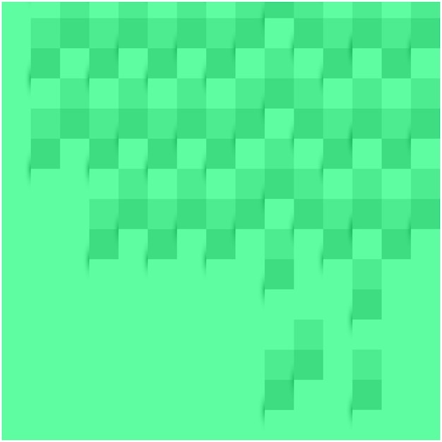 Fondo verde 3d con cuadrados