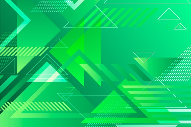 Fondo verde abstracto geométrico