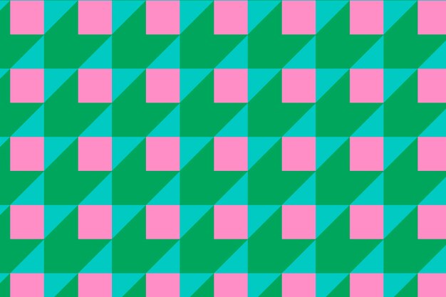 Fondo verde abstracto, patrón geométrico en vector rosa