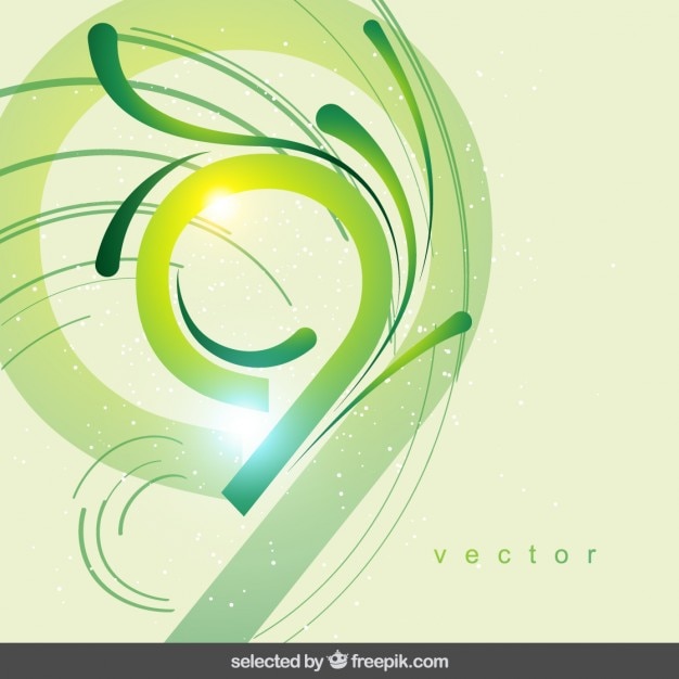Fondo verde abstracto con remolinos