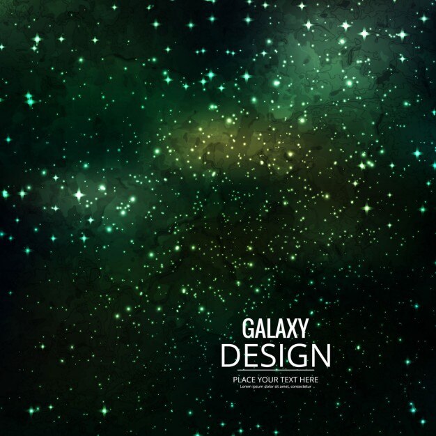 Fondo verde acerca de la galaxia