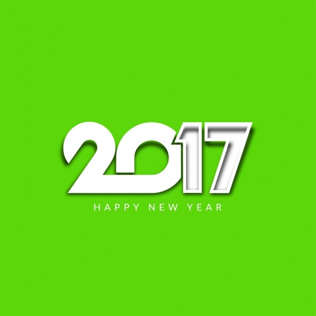 Fondo verde brillante de año nuevo 2017