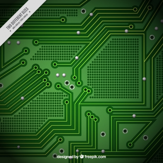 Fondo verde de circuito