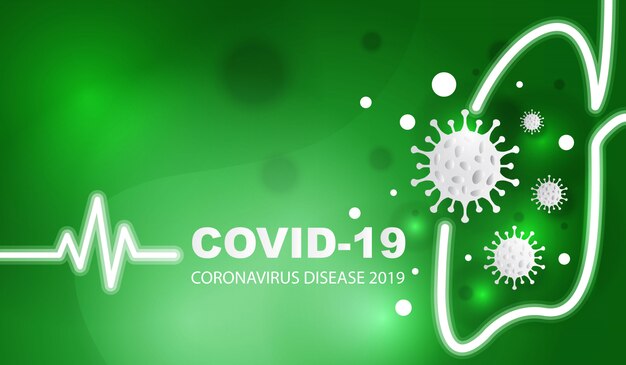 fondo verde coronavirus