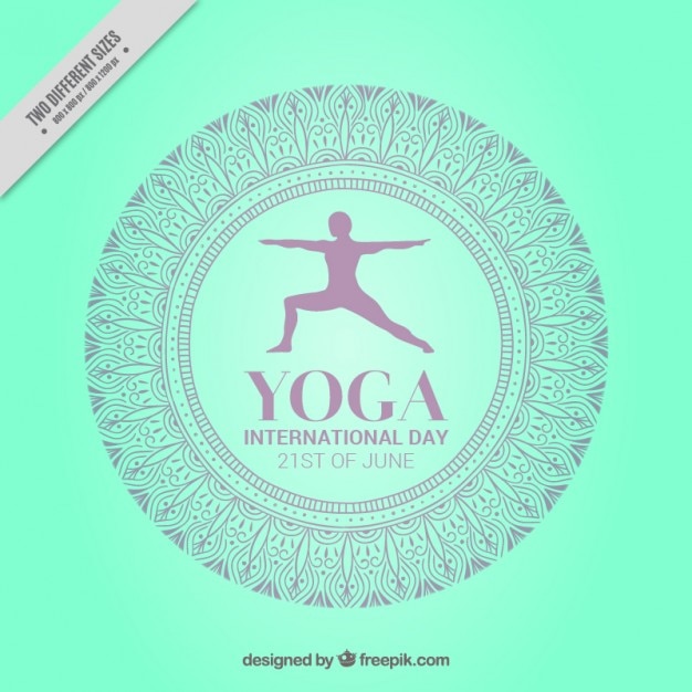 Vector gratuito fondo verde del día internacional del yoga