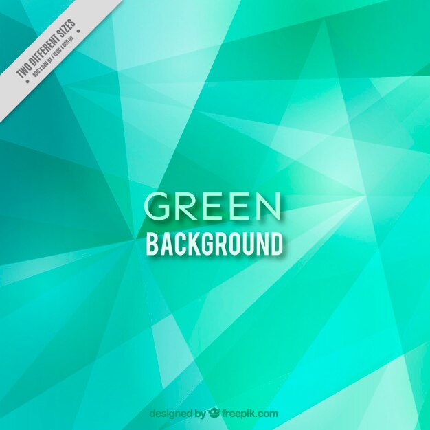 Fondo verde con formas geométricas