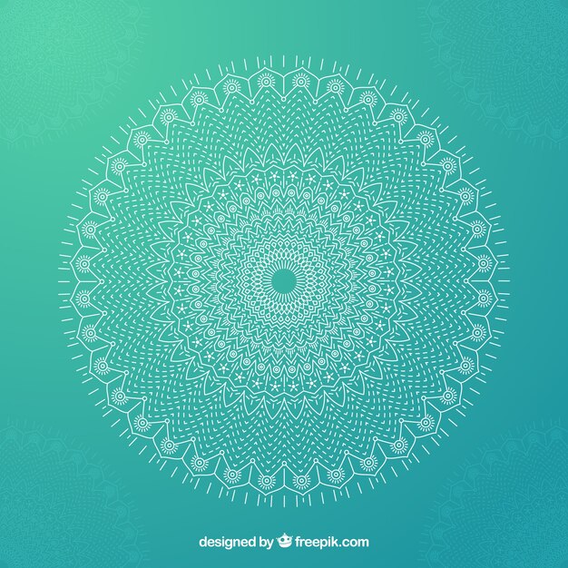 Fondo verde con mándala