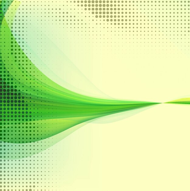 Fondo verde ondulado con puntos de semitono