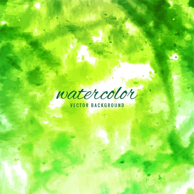 Fondo verde pintado con acuarela
