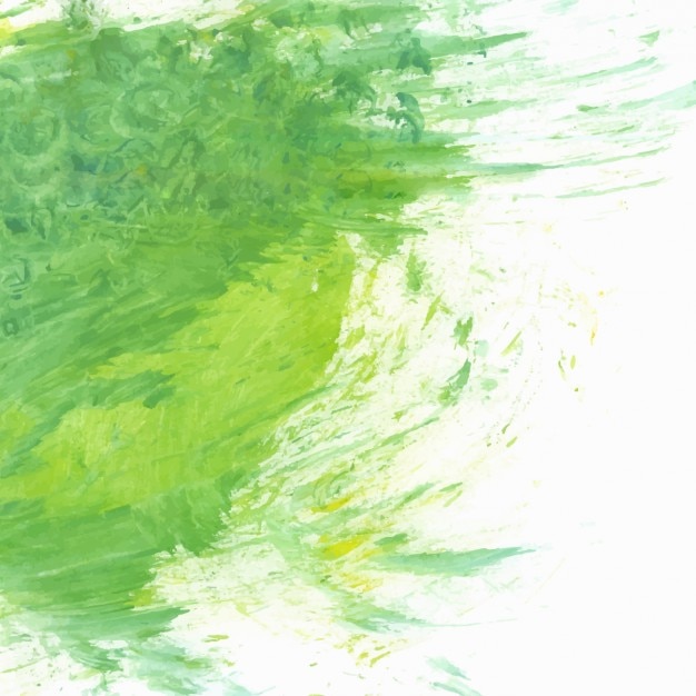 Vector gratuito fondo verde pintado a mano