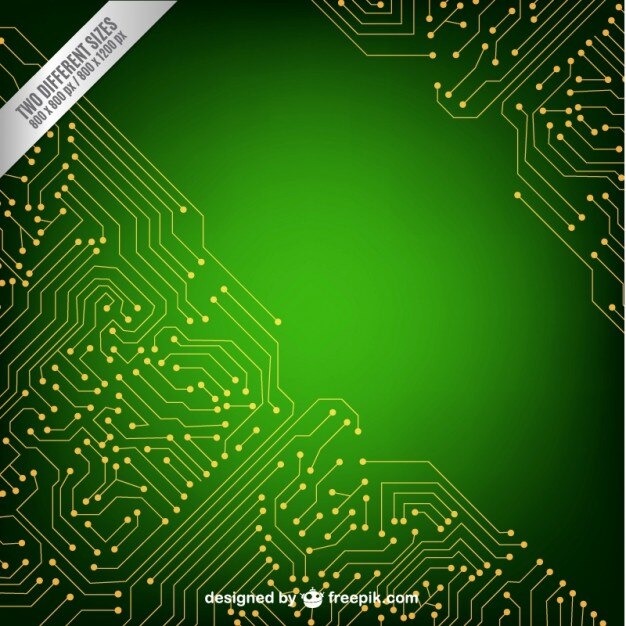 Fondo verde de tecnología