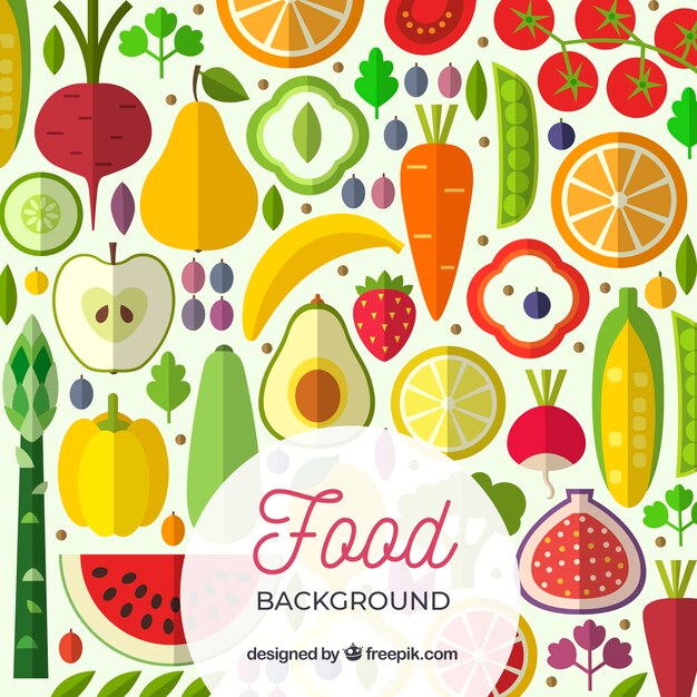 Fondo de verduras y frutas