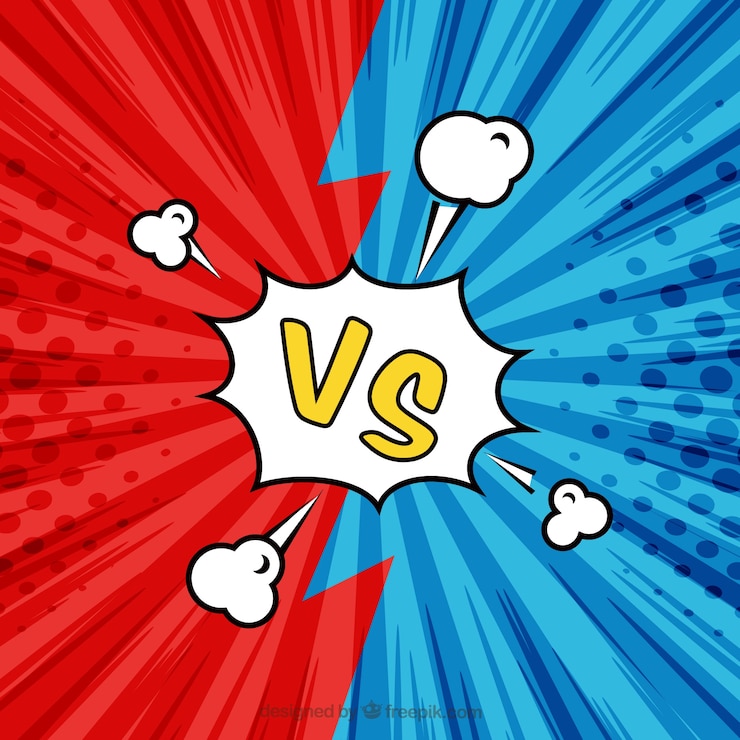 Vector gratuito fondo de versus con diseño colorido