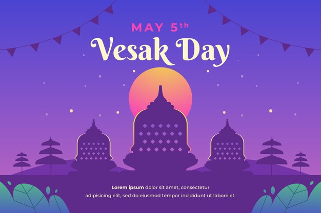 Fondo vesak degradado