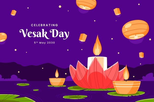 Fondo de vesak plano