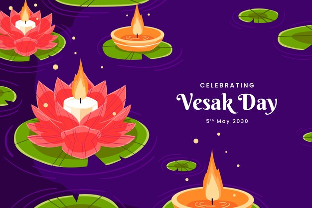 Fondo de vesak plano