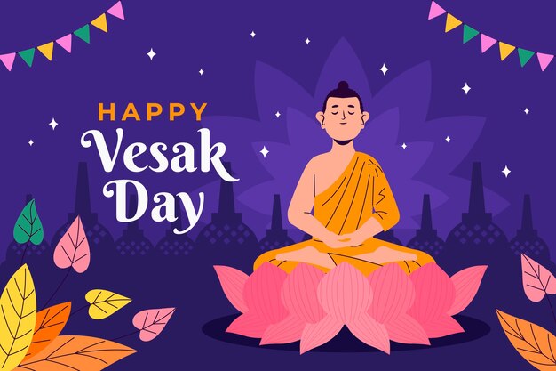 Fondo de vesak plano