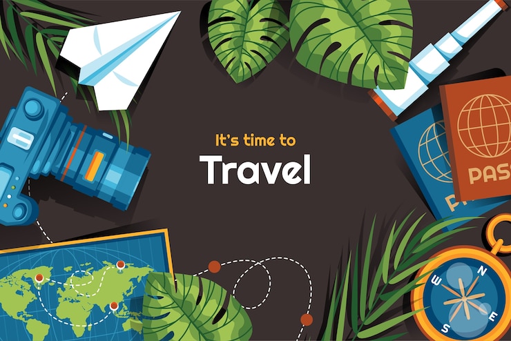Vector gratuito fondo de viaje dibujado a mano