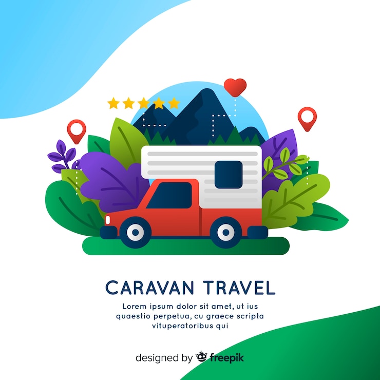 Vector gratuito fondo de viaje en diseño plano