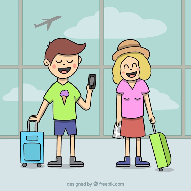 Vector gratuito fondo de viaje en estilo hecho a mano
