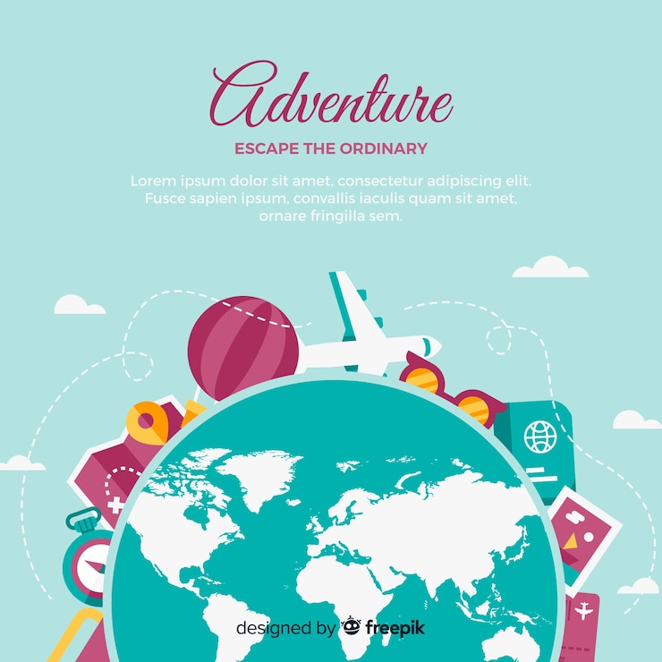 Vector gratuito fondo de viaje plano