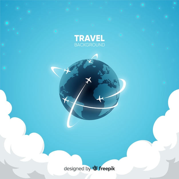 Fondo de viaje plano