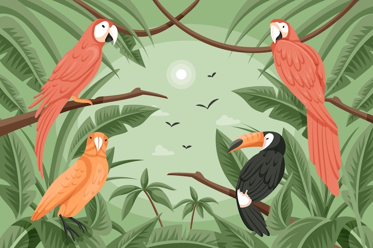 Vector gratuito fondo de vida salvaje dibujado a mano