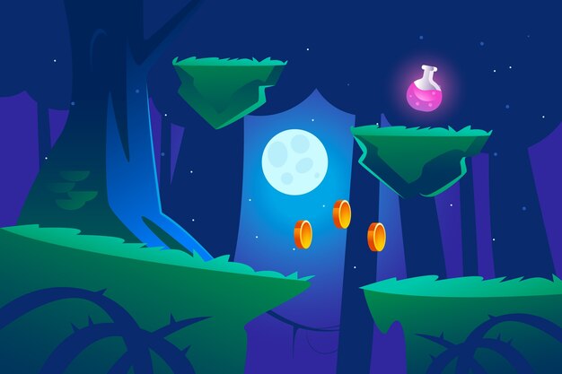 Fondo de videojuego degradado