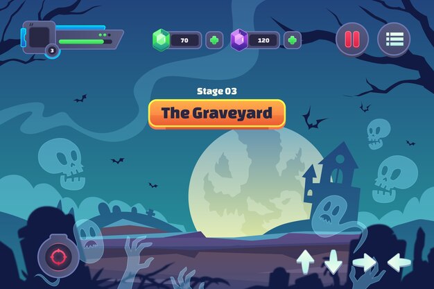 Fondo de videojuego dibujado a mano