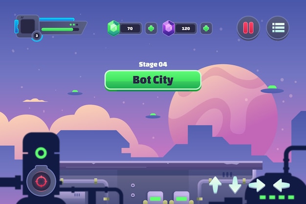 Fondo de videojuego dibujado a mano
