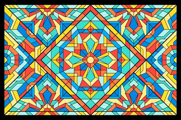 Fondo de vidrieras de diseño plano